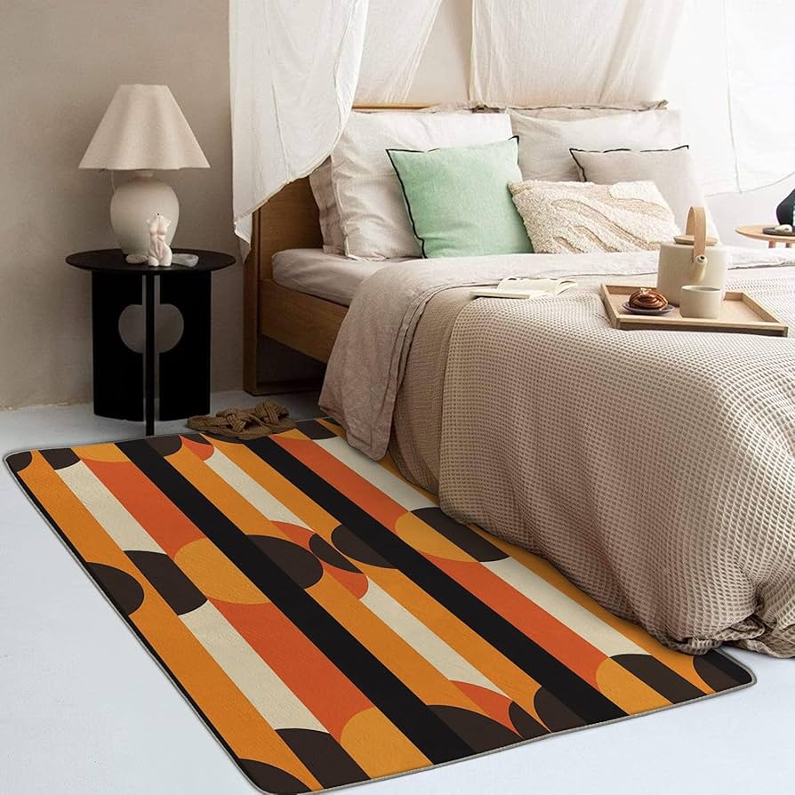 Amazon.com: Retro Rugs for Living Room 70s - Retro 70s Rug